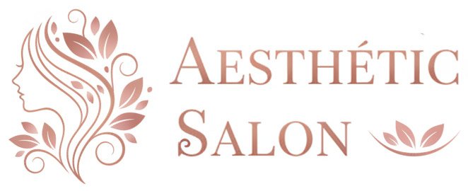 Aesthetic Salon logo featuring elegant beauty-inspired design representing professional salon and wellness services for women.
